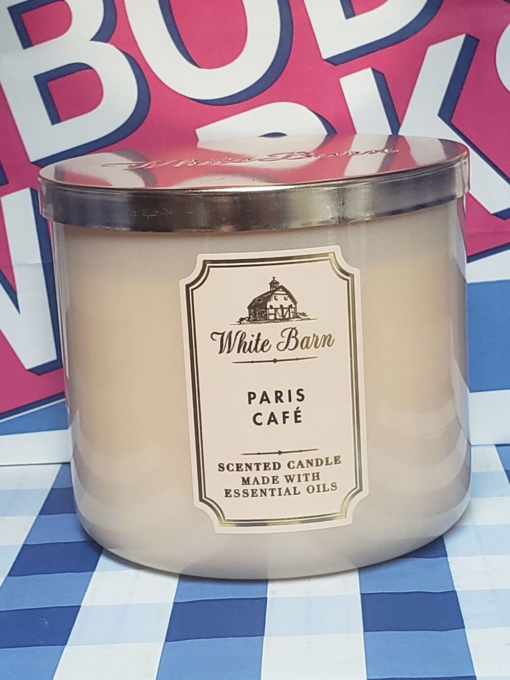 BBW Paris Café Large 3 Wick Candle Coffee Home Fragrance Decor